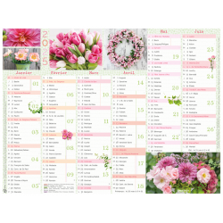 Calendrier 6 mois Fleurs PEFC 2024