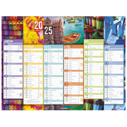 Calendrier 6 mois Color Story PEFC 2025